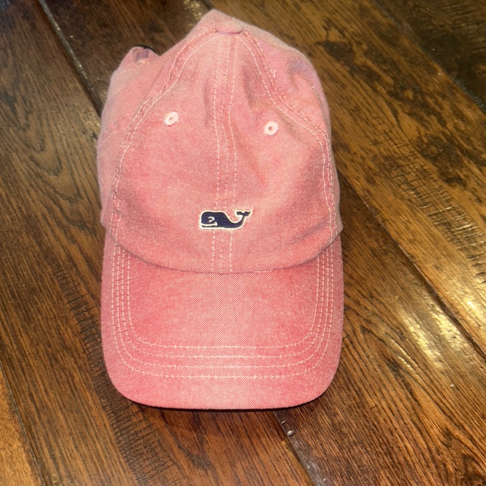 Vineyard Vines Pink Chambray Hat
